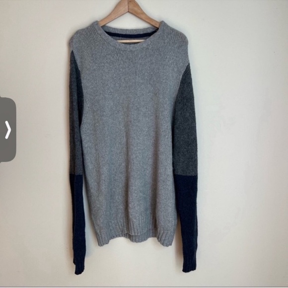 life/after/denim Multi Gray Wool CrewNeck Sweater